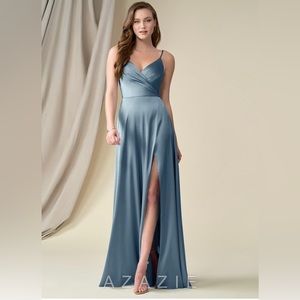Dust blue size 14 bridesmaid dress.
